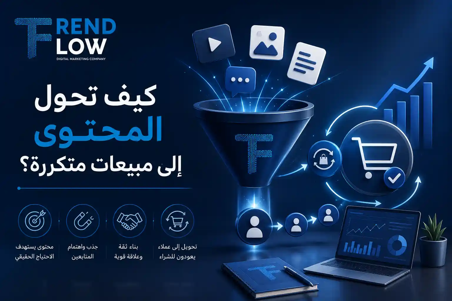 استراتيجية التسويق بالمحتوى التي تحول المتابعين إلى مشترين دائمين؟ 1 تحويل الزائرين لعملاء دائمين